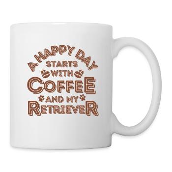 Retriever Café Chien Café - Mug blanc - blanc - Droite