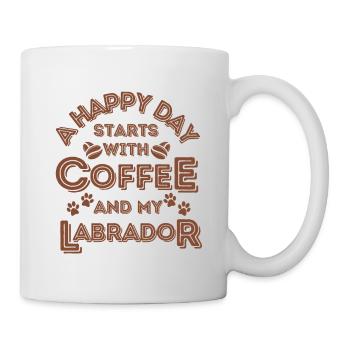 Labrador Coffee Dog Cafe - Mug blanc - blanc - Droite