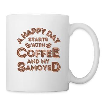 Samojede Kaffee Hund Cafe - Tasse - Weiß - Rechts