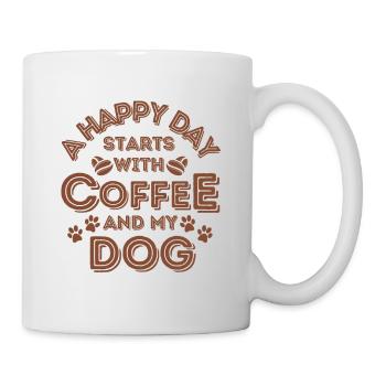 Hund Kaffee Hund Cafe - Tasse - Weiß - Rechts