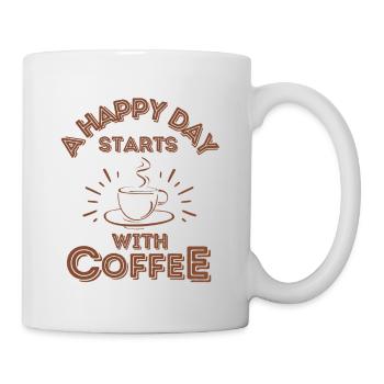 A good day starts with coffee - Mug - white - Right