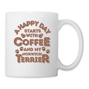 Norwich Terrier Café pour chiens - Mug blanc - blanc - Droite