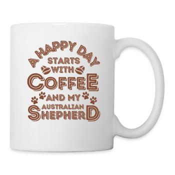 Café pour chiens de café berger australien - Mug blanc - blanc - Droite