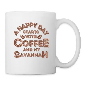 Savannah Katze Kaffee Cafe - Tasse - Weiß - Rechts