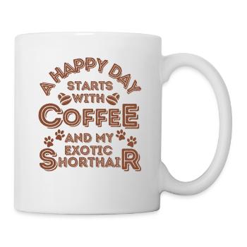 Café exotique pour chat à poil court - Mug blanc - blanc - Droite