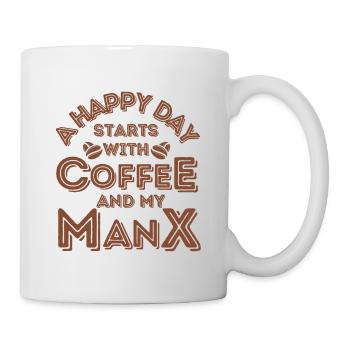 Manx Cat Café Café - Mug blanc - blanc - Droite