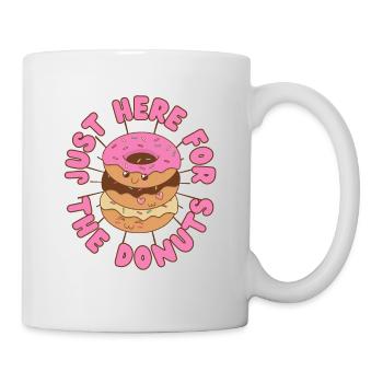 Juste ici pour les beignets Donut kawaii - Mug blanc - blanc - Droite