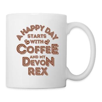Devon Rex Katze Kaffee Cafe - Tasse - Weiß - Rechts