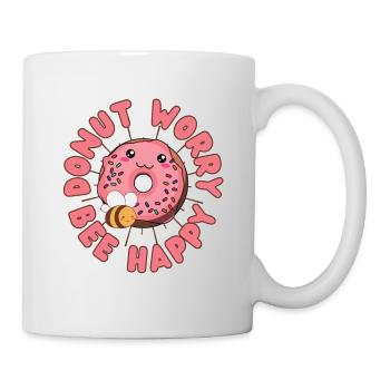 Donut s’inquiète Donut bees kawaii dire - Mug blanc - blanc - Droite