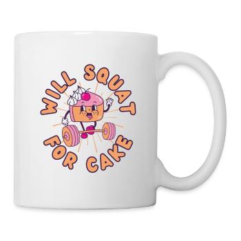 Gâteau Poids Squat Fitness Gâteau kawaii - Mug blanc - blanc - Droite