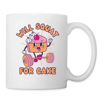 Gâteau Poids Squat Fitness Gâteau kawaii - Mug blanc - blanc - Droite