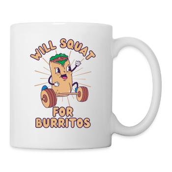 Burrito Weight Squat Fitness Burrito kawaii - Mug - white - Right