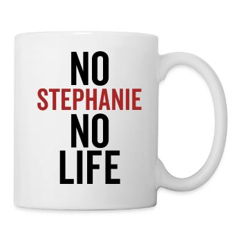 Pas de Stéphanie Pas de vie - Mug blanc - blanc - Droite