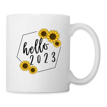 Allô 2023 Tournesol Bienvenue 2023 Cadeau du Nouvel An - Mug blanc - blanc - Droite