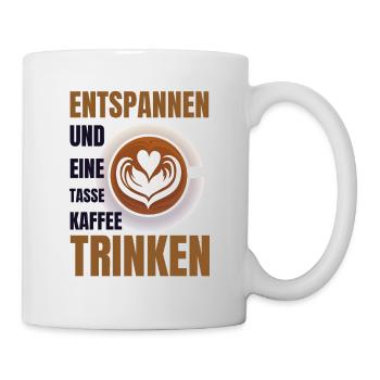 kaffee trinken - Tasse - Weiß - Rechts