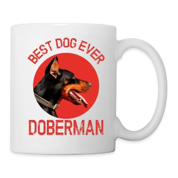 Doberman meilleur chien de tous les temps - Mug blanc - blanc - Droite