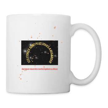 Les étoiles sont plus jolies à regarder... - Mug blanc - blanc - Droite
