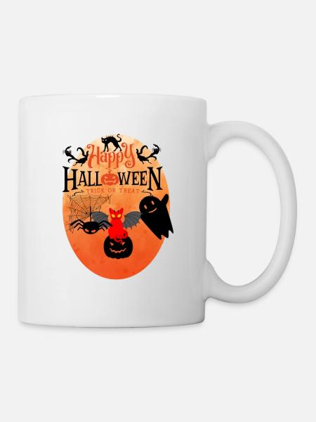 Cat-o-ween les monstres sont de sortie ! - Mug blanc - blanc