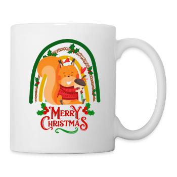 Christmas Squirrel wishes Merry Christmas - Mug - white - Right