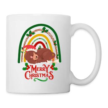 Cute dog Christmas wishes Merry Christmas - Mug - white - Right