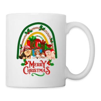 Cute dogs wish Christmas Merry Christmas - Mug - white - Right