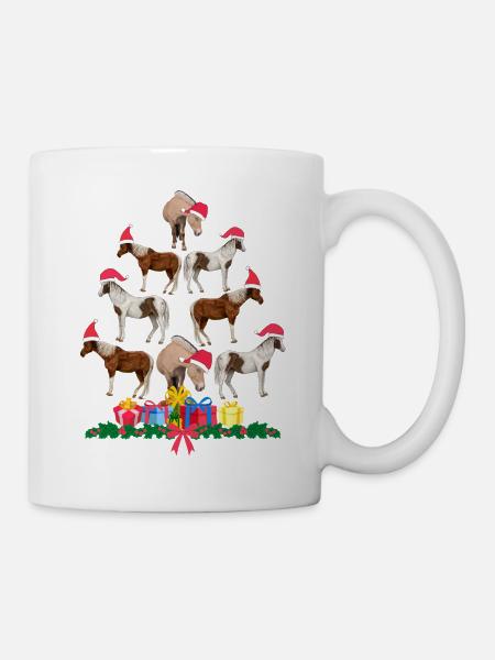 horse in christmas. Christmas gift - Mug - white