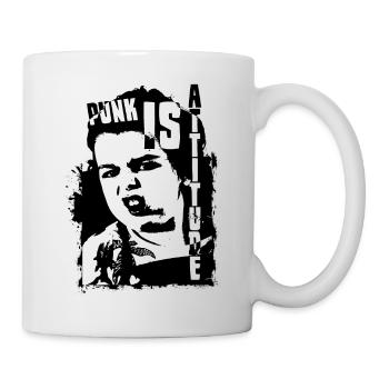 Punk ist Haltung - Tasse - Weiß - Rechts