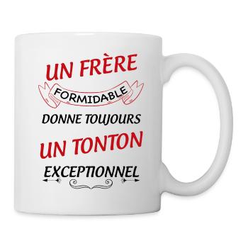 Tonton exceptionnel Frère Formidable Cadeau - Mug blanc - blanc - Droite