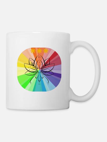 Étoiles de lotus - Mug blanc - blanc