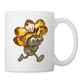 Zombie ant with a flower - Mug - white - Right