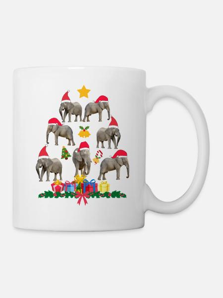 elephant in christmas. Christmas gift - Mug - white