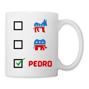 vote Pedro Napoleon funny election - Mug - white - Right