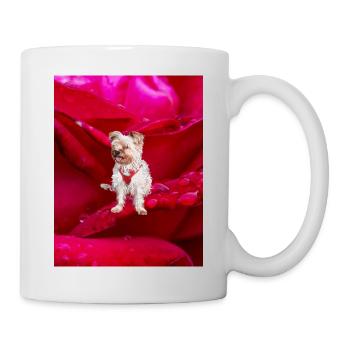 Yorkshire Terrier Rose - Tasse - Weiß - Rechts