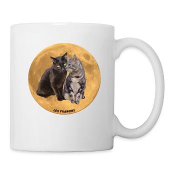 Les frangins fond planète 1 - Mug blanc - blanc - Droite