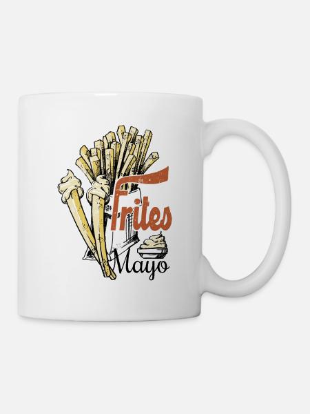 frites et mayonnaise - Mug blanc - blanc