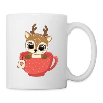 Bébé renne dans la tasse cadeaux d’enfant de Noël - Mug blanc - blanc - Droite