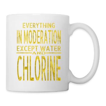 Humour Happy Tshirts piscine intérieure Équipe de natation - Mug blanc - blanc - Droite