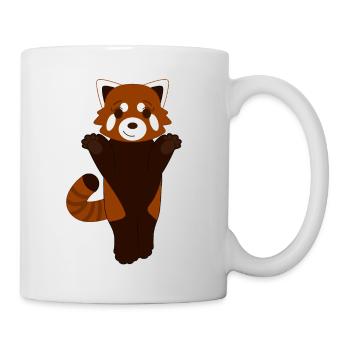 Panda roux debout - Mug blanc - blanc - Droite