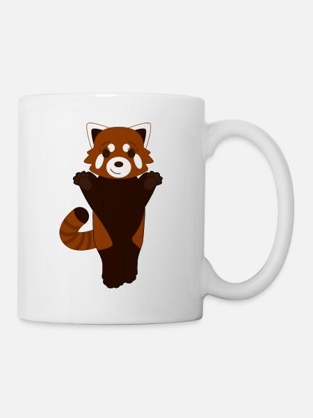 Red panda standing - Mug - white