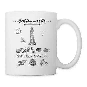 Es ist immer Sommer - Tasse - Weiß - Rechts