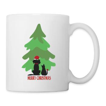 Pfotschafter X-Mas - dog, cat, Christmas tree - Mug - white - Right