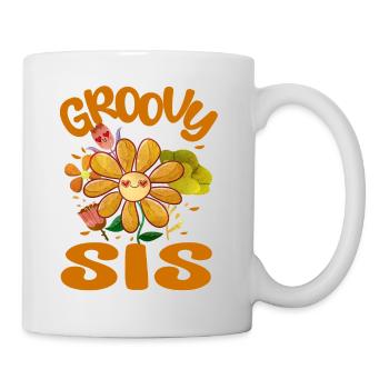 Groovy Sis Family Matching Vintage Family Outfit - Mug blanc - blanc - Droite