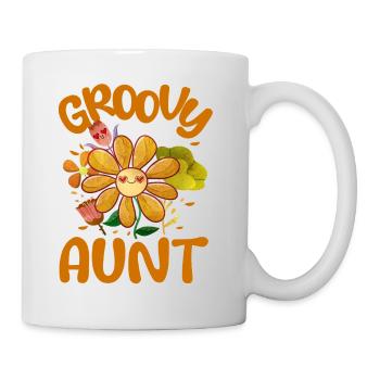 Groovy Aunt Family Matching Vintage Family Outfit - Tasse - Weiß - Rechts