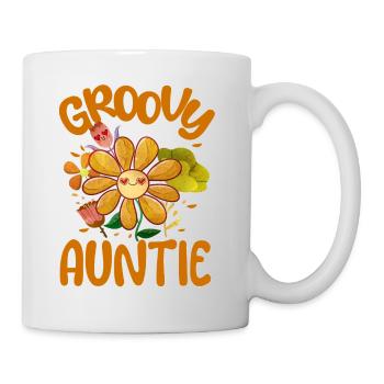 Groovy Auntie Family Matching Vintage Family - Mug blanc - blanc - Droite