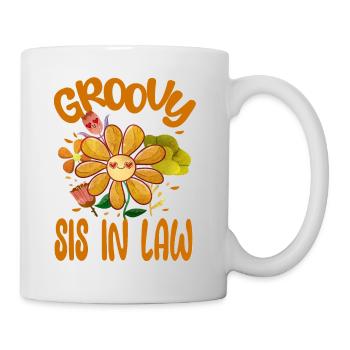 Groovy Sis in Law Famille Matching Vintage Famille - Mug blanc - blanc - Droite