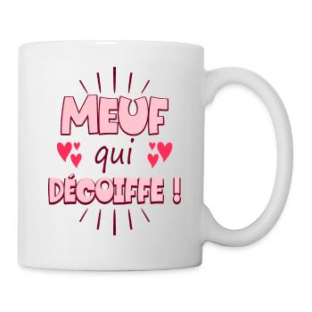 Femme Meuf Qui Décoiffe Meilleure Fille - Mug blanc - blanc - Droite