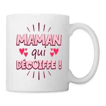Femme Maman Qui Décoiffe Meilleure Maman - Mug blanc - blanc - Droite