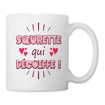 Femme Soeurette Qui Décoiffe Meilleure Soeur - Mug blanc - blanc - Droite