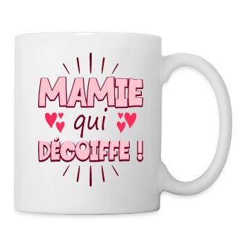 Femme Mamie Qui Décoiffe Meilleure Mamie - Mug blanc - blanc - Droite