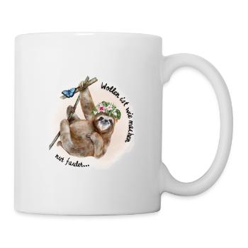 Wanting is like doing - only lazier - Mug - white - Right